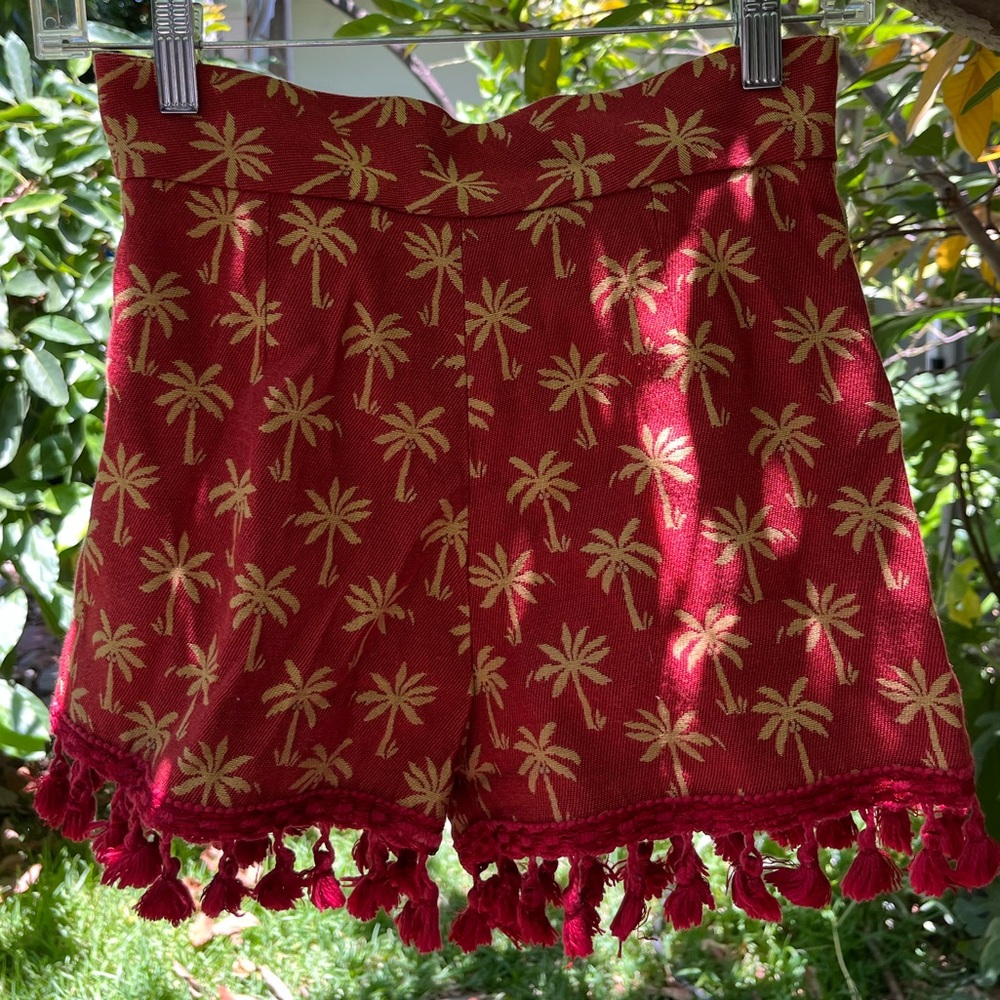 Palm tree high waist shorts size XS/ Small